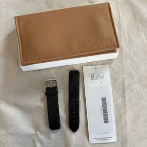 Philip Stein Black Lizard Strap with watch case EUC